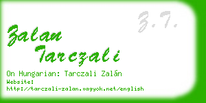 zalan tarczali business card